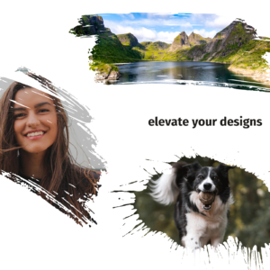 Distressed Bleach Brush Stroke Canva, Grunge, Custom Canva Frames, Drag & Drop, Abstract, Photo Effect, Picture Collage Sublimation, Paint