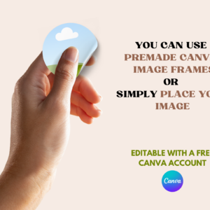 Sticker Hand Mockup Canva, Hand Sticker Mockup Template, Round Sticker Mockup, Custom Sticker Design, Decal Mockup, Realistic Display Preview