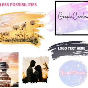 Distressed Bleach Brush Stroke Canva, Grunge, Custom Canva Frames, Drag & Drop, Abstract, Photo Effect, Picture Collage Sublimation, Paint