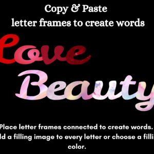 Script Canva Alphabet Frames, Handwriting Letters Canva, Customizable Canva Alphabet Template, Drag and Drop, Letter Frames, Mockup, Bundle