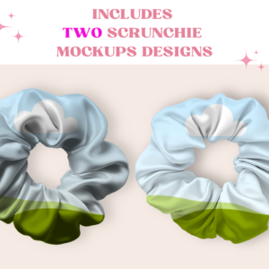 Scrunchie Mockup Canva Template, Scrunchie Sampler, Showcase your design, Hair Accessory Mockup, Digital Scrunchie Hair Tie Display Template