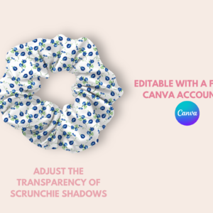Scrunchie Mockup Canva Template, Scrunchie Sampler, Showcase your design, Hair Accessory Mockup, Digital Scrunchie Hair Tie Display Template
