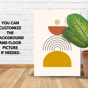 Poster Mockups Canva Template, Flyer Artwork Display Mockup, Light Wood Frame, Home Poster, Digital Poster, Horizontal Poster WallArt Prints