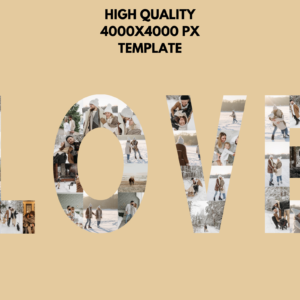 I Love You Canva Frames Template, Romantic Gift, Drag&Drop Your Images, Love, Instant Download Gift Boyfriend Girlfriend Canva Photo Frame