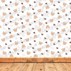 teddy pattern, teddy bear, heart pattern, cute design, baby shower, nursery decor, baby gift, cozy aesthetic, wrapping paper, fabric design, baby-themed pattern, adorable print, newborn celebration, scrapbook paper, kids clothing, soft and warm, handmade crafts, DIY projects, stationery design, love and cuddles