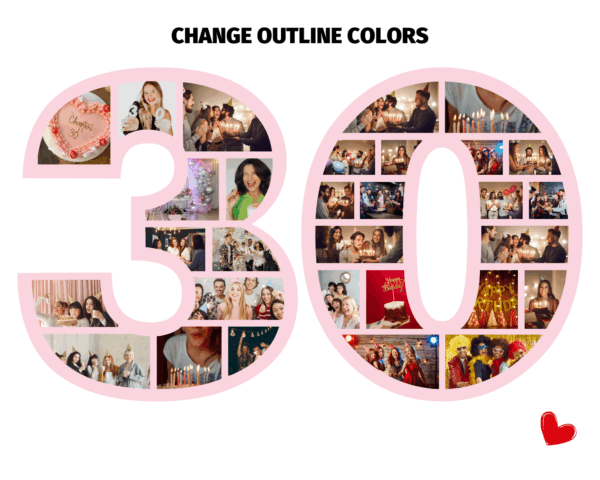 30th Birthday Photo Collage, Customizable Number 30 Collage, Editable Photo Collage Template, Milestone Birthday Collage, 30th Birthday Gift, Editable Birthday Template, Instant Download Photo Collage, Canva Template for 30th Birthday, Birthday Collage Printable, Custom Party Decor, Personalized Birthday Gift, 30th Birthday Party Ideas, Editable Collage for Celebration, 30th Anniversary Photo Collage, Photo Collage for Birthday