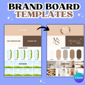 Brand Board Canva Template, Branding, Brand Guide, Brand Guidelines, Branding Board Design, Brand Identity, Branding Moodboard Template
