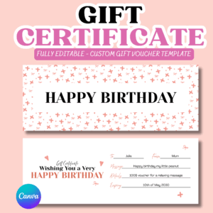 Custom Gift Certificate Canva Template, Canva Template, Canva Gift Certificate, Custom Gift Certificate, Editable Gift Voucher, Printable Gift Certificate, Canva Gift Card Template, Personalized Gift Coupon, DIY Gift Certificate, Digital Gift Card, Customizable Gift Certificate, Printable Experience Gift, Gift Voucher Template, Birthday Gift Certificate, Massage Gift Certificate, Spa Gift Card Template, Beauty Salon Voucher, Experience Gift Voucher, Couples Massage Gift, Last Minute Gift Certificate, Holiday Gift Coupon, Mothers Day Gift Card, Valentines Gift Voucher, Christmas Gift Certificate Template, Instant Download Gift Certificate, Foldable Gift Card, PDF Gift Voucher, Canva Editable Template, Business Gift Voucher, Printable Coupon, Blank Gift Certificate, Gift Card For Services, DIY Voucher Template, At Home Print Gift Card