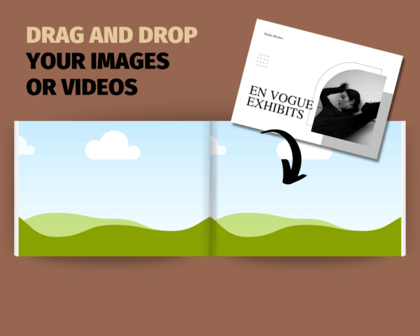 Landscape Brochure Magazine Mockup, Canva Template, A4 Landscape Mock up, Print Mockup, Brochure Display Design, Product Catalogue Mockup