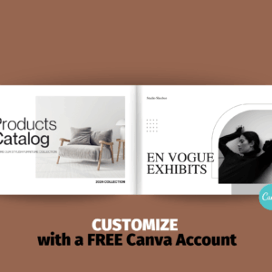 Landscape Brochure Magazine Mockup, Canva Template, A4 Landscape Mock up, Print Mockup, Brochure Display Design, Product Catalogue Mockup
