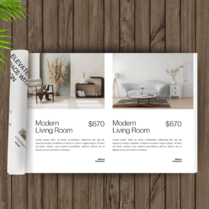 Landscape Brochure Magazine Mockup, Canva Template, A4 Landscape Mock up, Print Mockup, Brochure Display Design, Product Catalogue Mockup