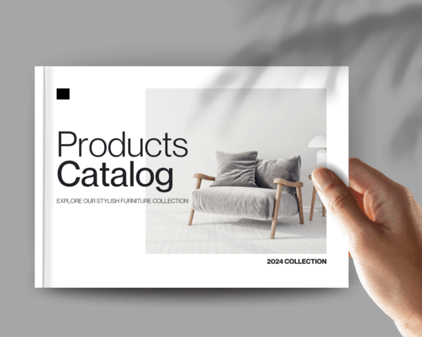 Landscape Brochure Magazine Mockup, Canva Template, A4 Landscape Mock up, Print Mockup, Brochure Display Design, Product Catalogue Mockup